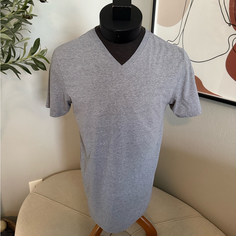 Gray V-Neck Men's Shirt